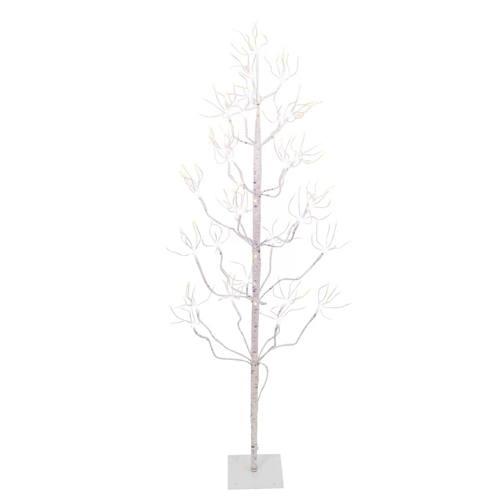 Gerson International 4 Ft Tall Birch Tree With 336 Leds, Multifunction Adapter