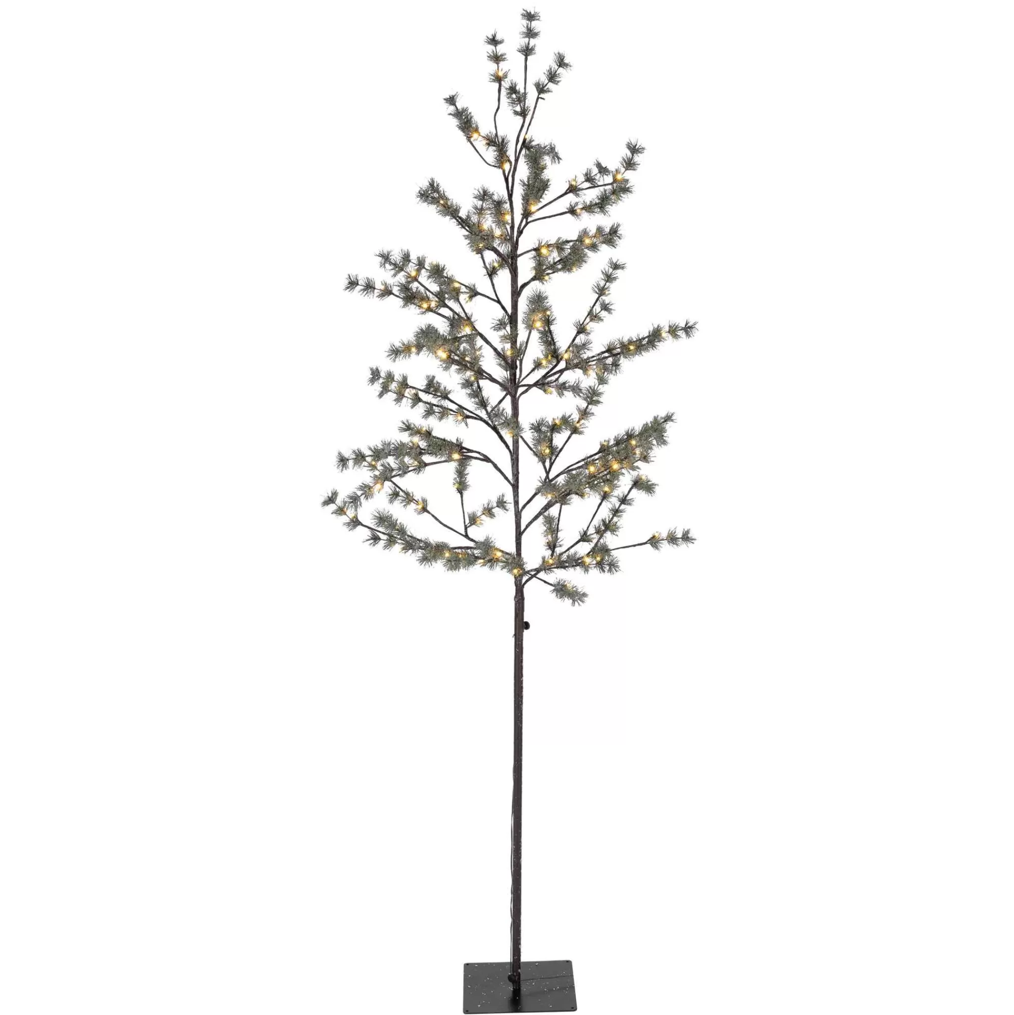 Gerson International 7 Foot Tall Icy Pine Winter Lighted Tree, Warm White Leds