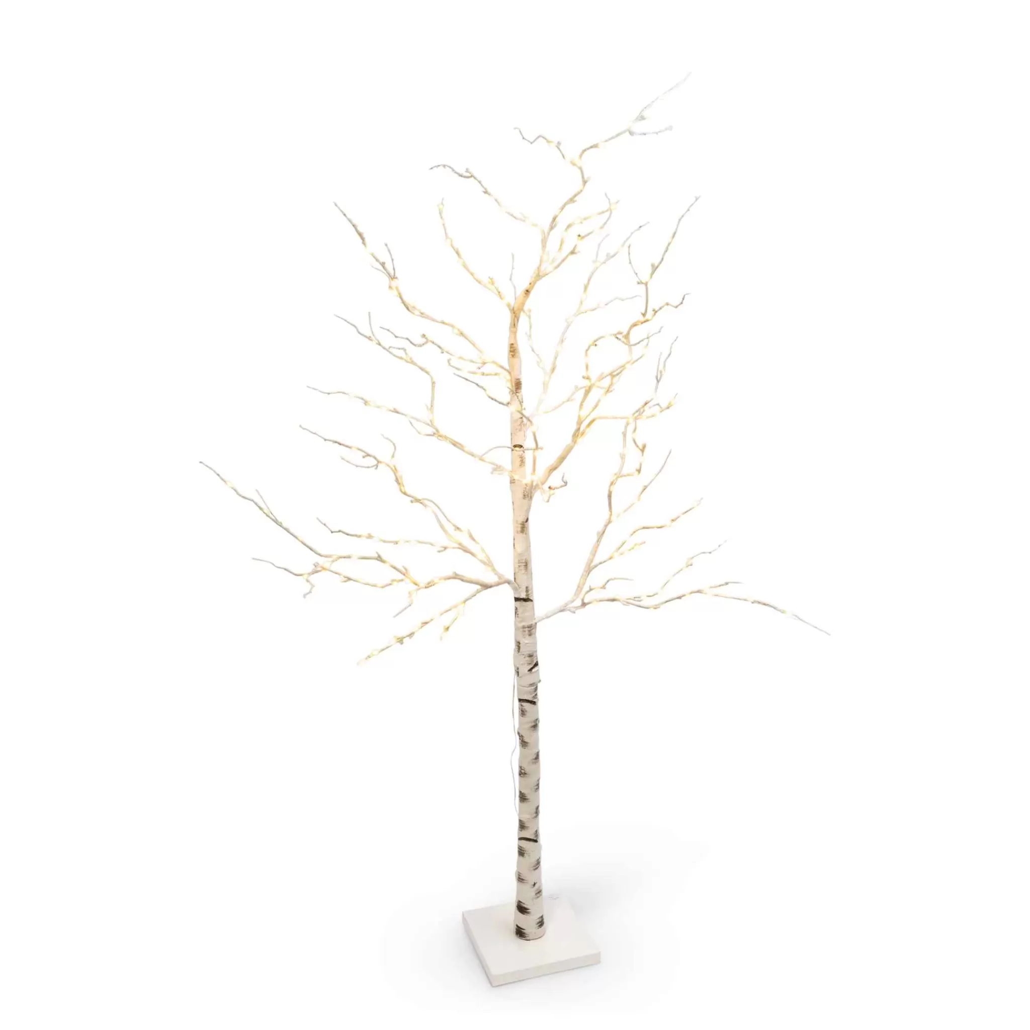 Gerson International 7 Ft Tall Birch Tree With 250 Warm Led Lights, Holiday Decor