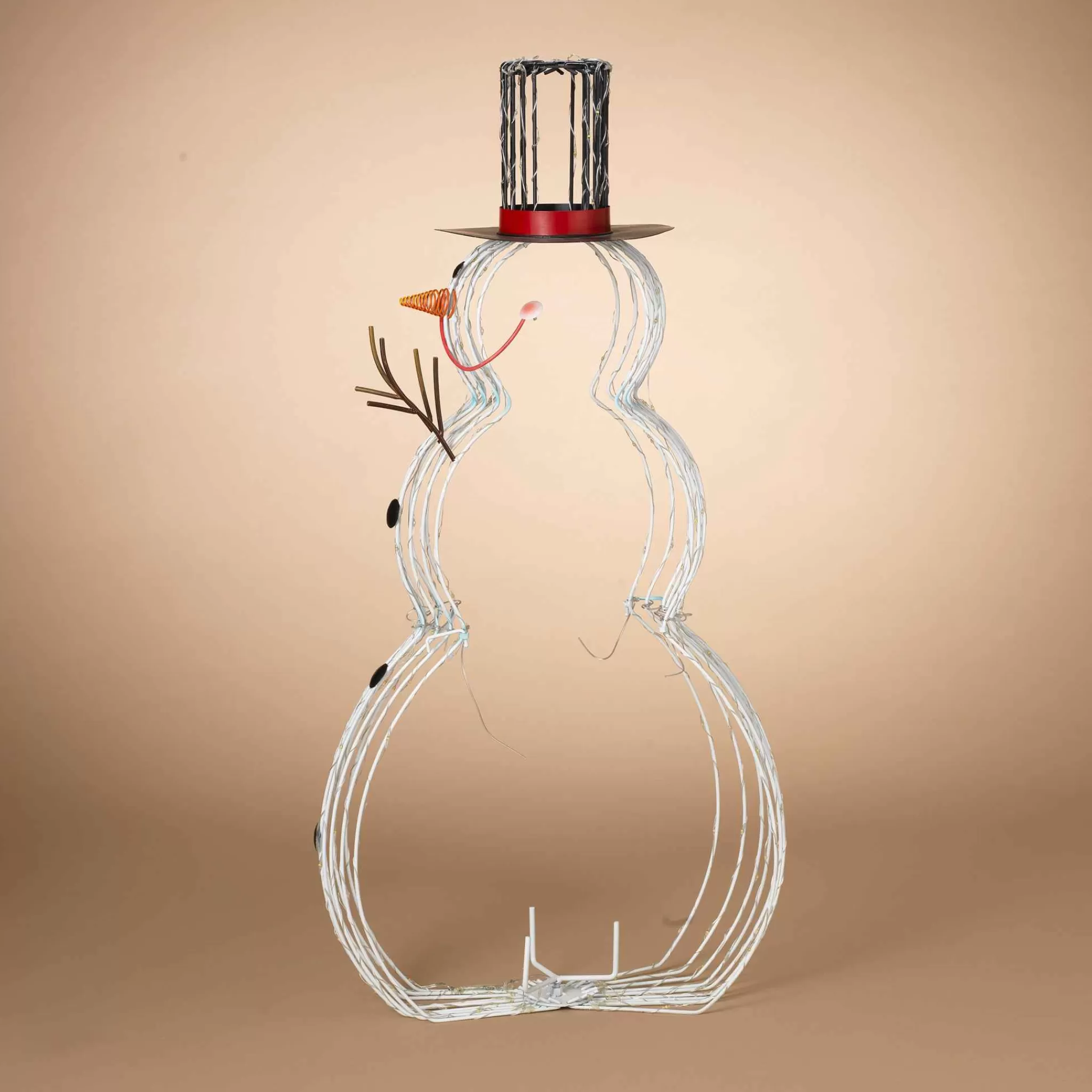 Gerson International Jolly Wire Led Snowman, Christmas Holiday Outdoor Yard Decor