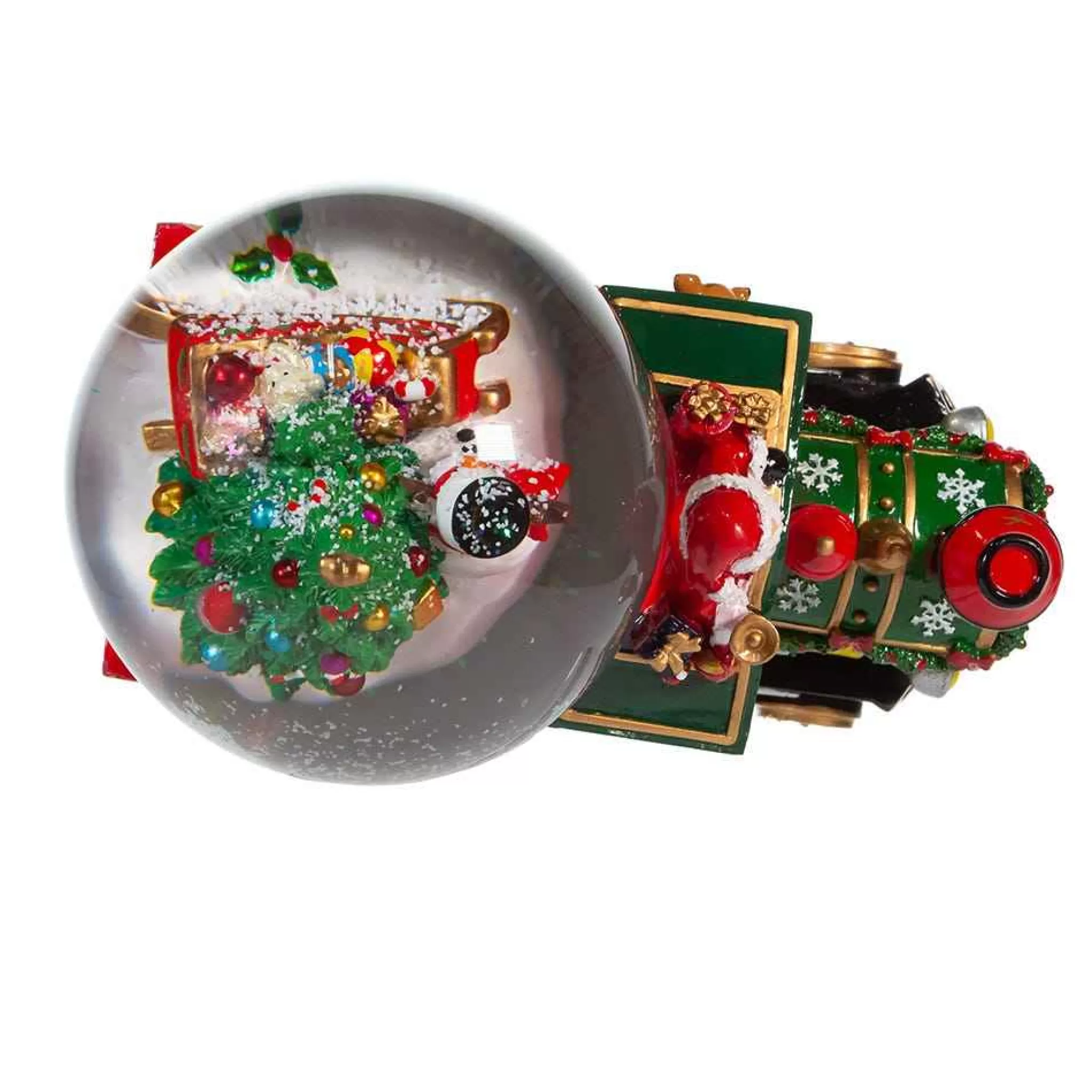 Kurt Adler 120Mm Musical Santa Driving Train Water Globe