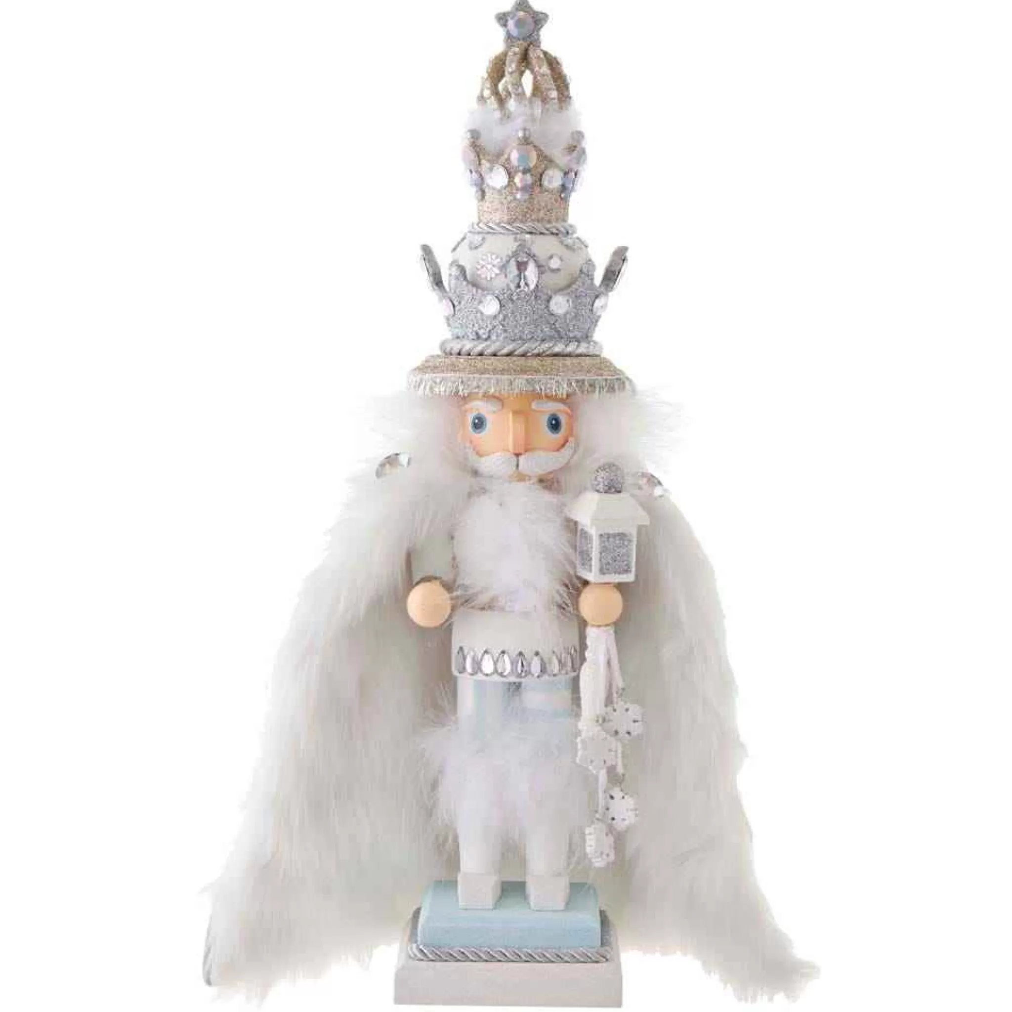 Kurt Adler 18-Inch Hollywood White Fur King Nutcracker