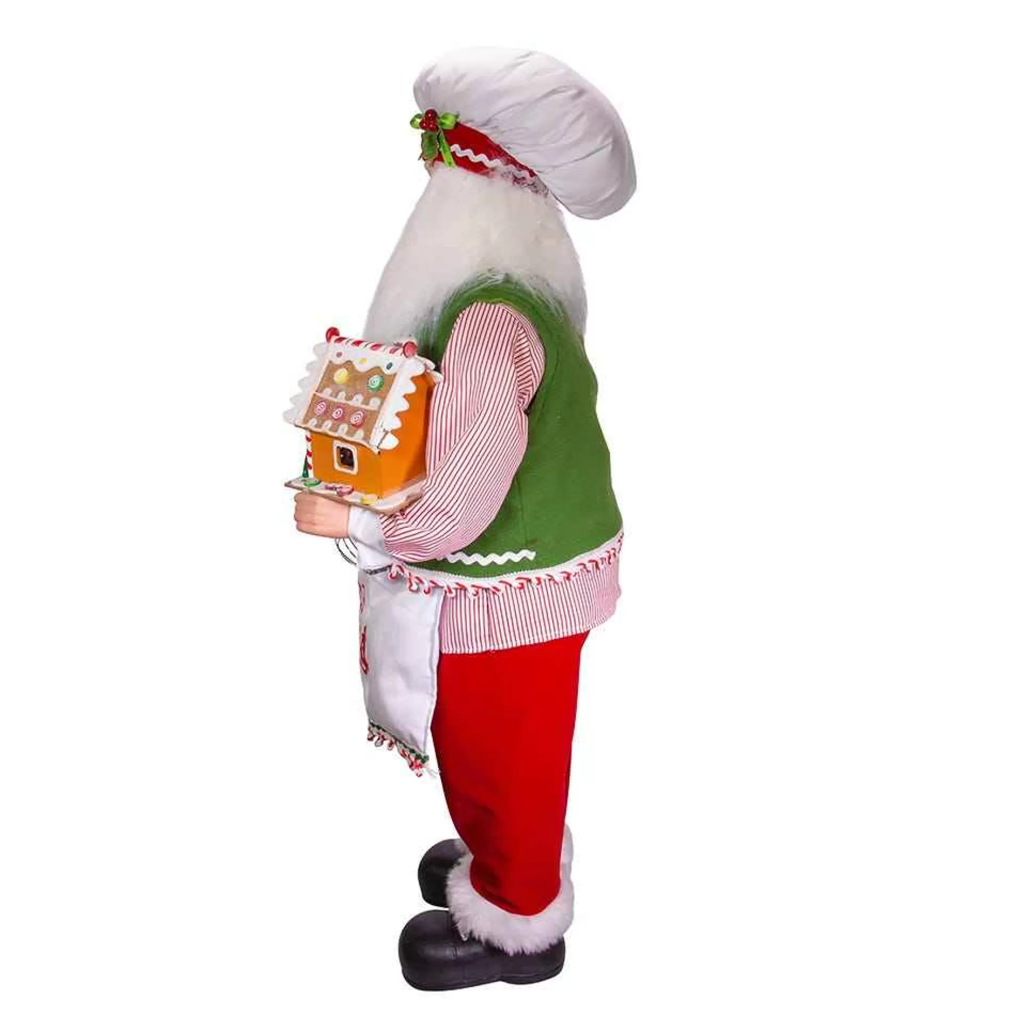 Kurt Adler 40-Inch Christmas Chef Santa With Gingerbread