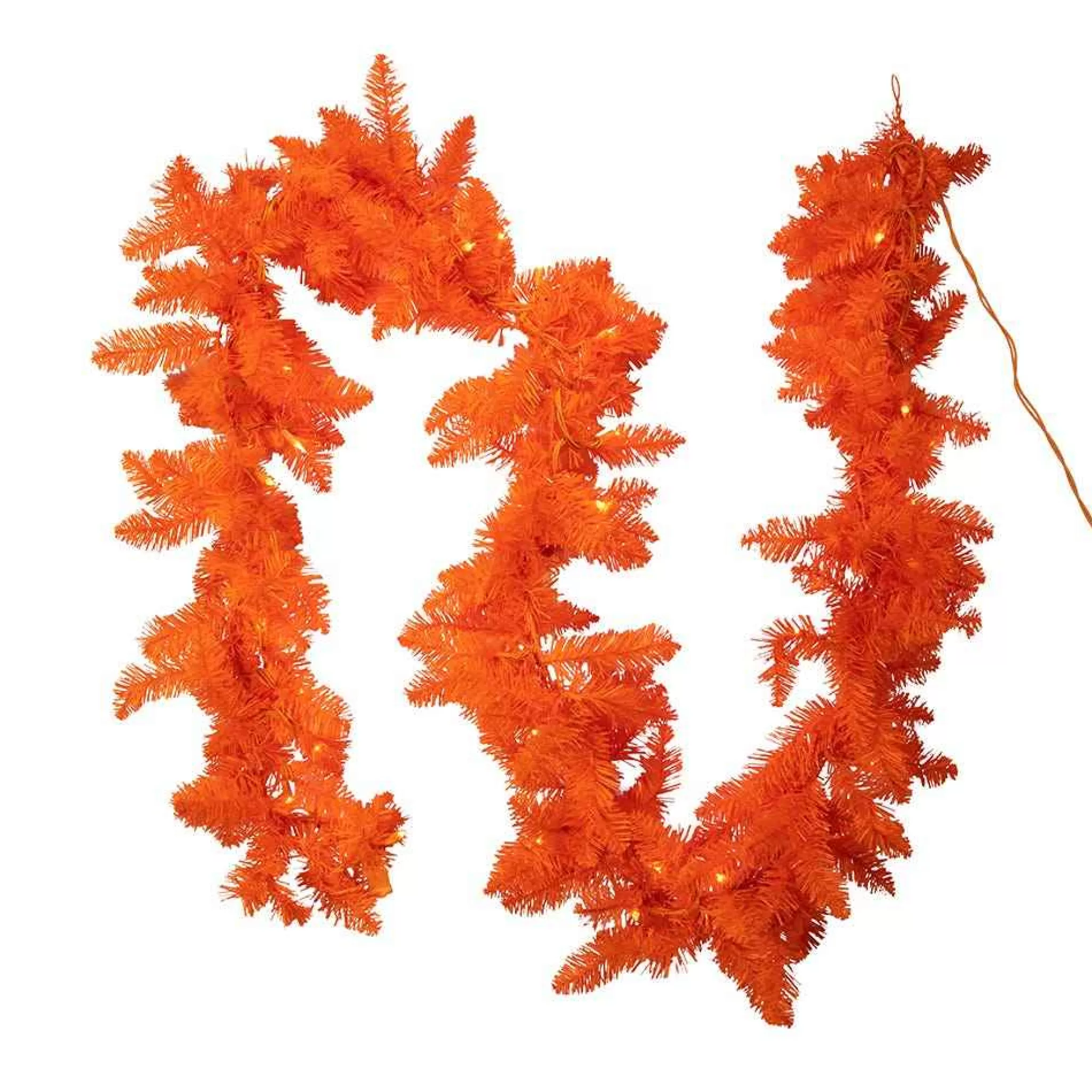 Kurt Adler 9 Foot Pre-Lit Orange Garland