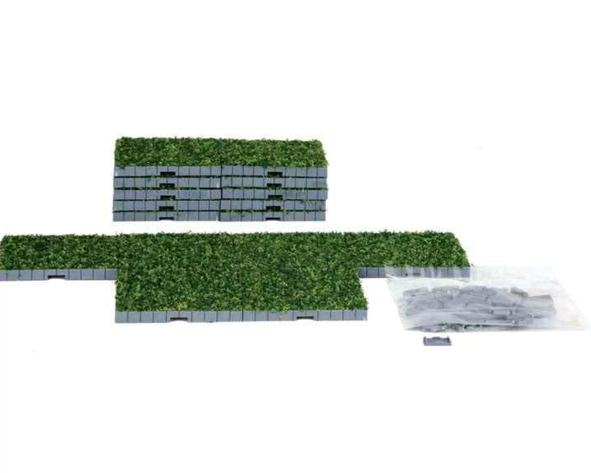 Lemax Village Collection 16Pc Plaza System (Grass, Square) #64107