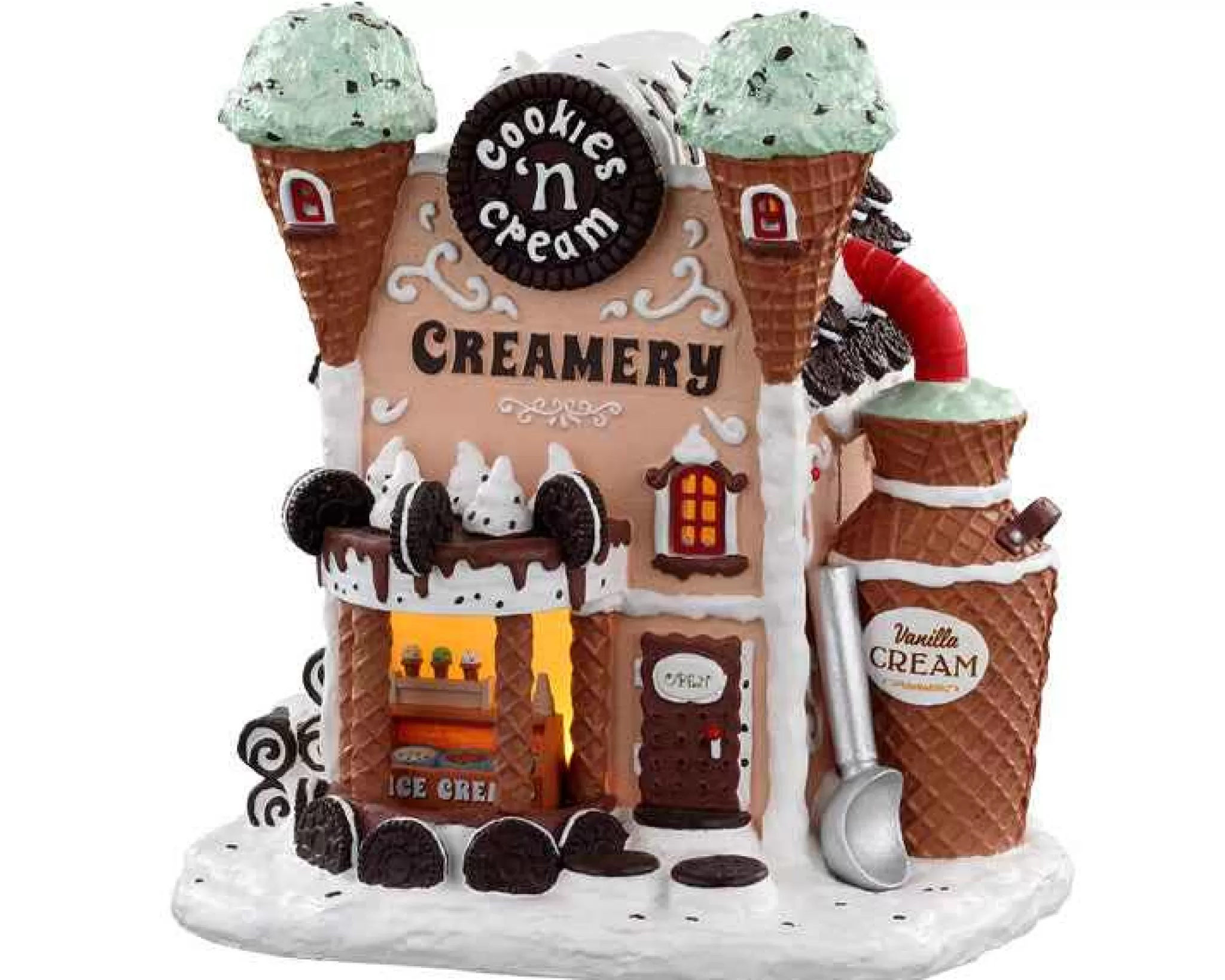 Lemax Village Collection Cookies 'N Cream Creamery, B/O #05699