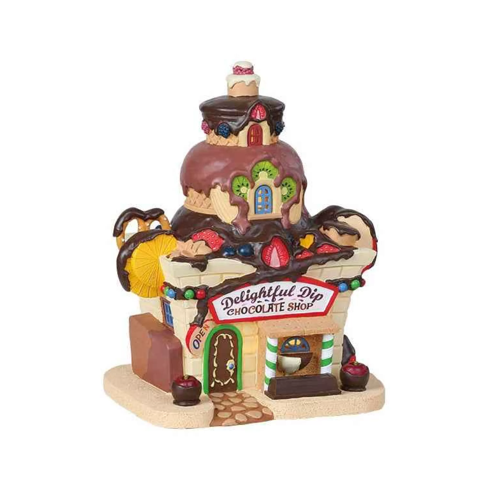 Lemax Village Collection Delightful Dip Chocolate Shop #85382