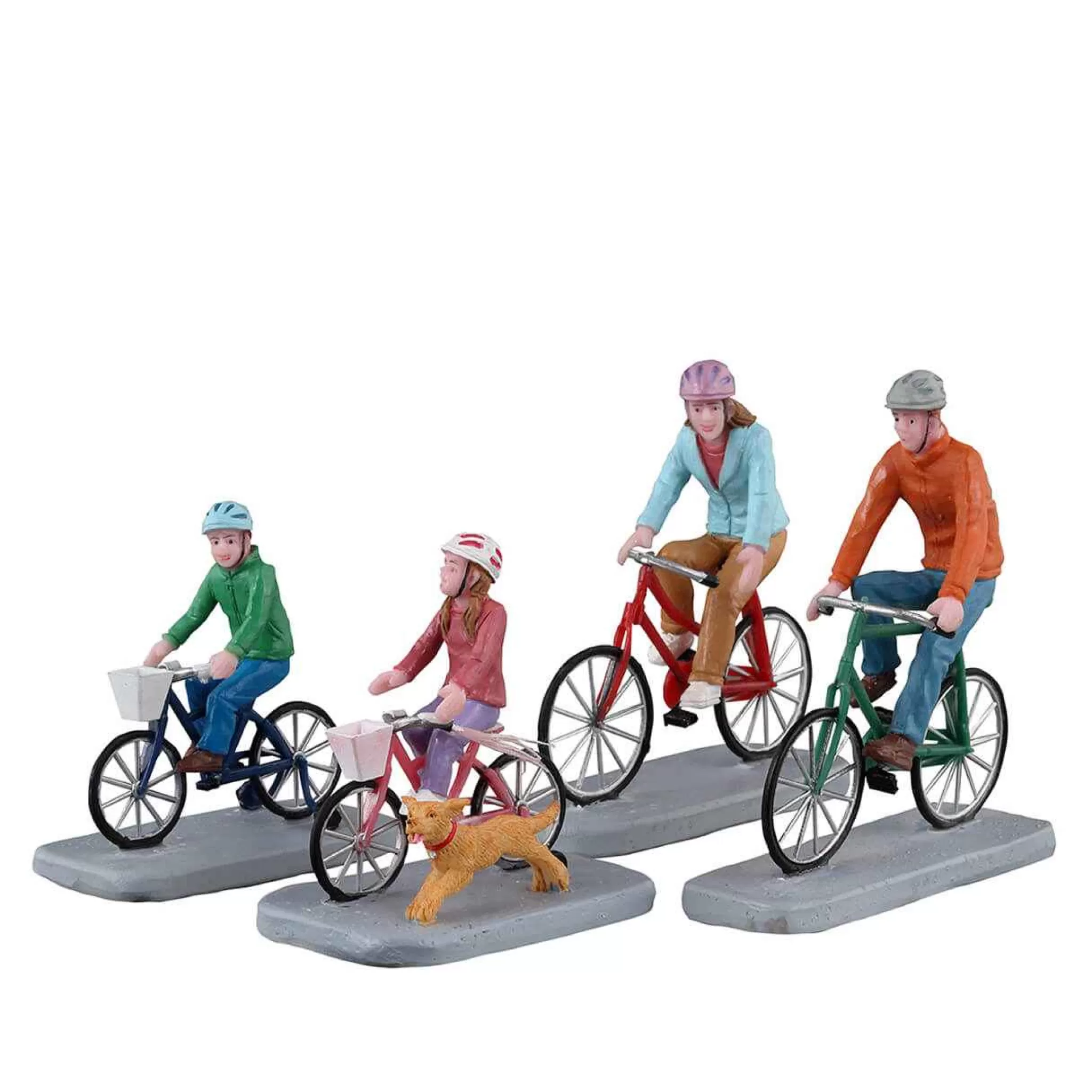 Lemax Village Collection Family Bike Ride, Set Of 4 #32220