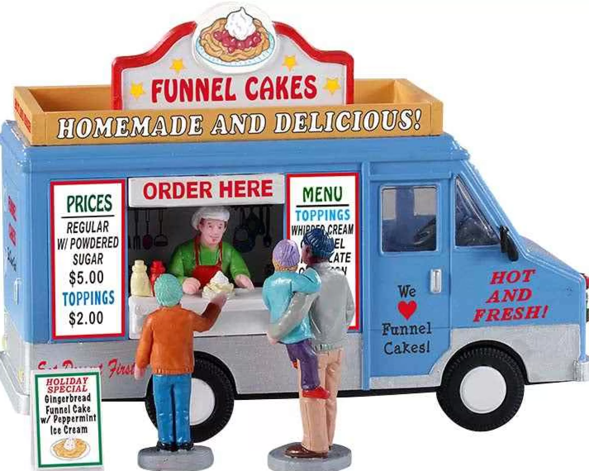 Lemax Village Collection Funnel Cakes Food Truck, Set Of 4 #93420