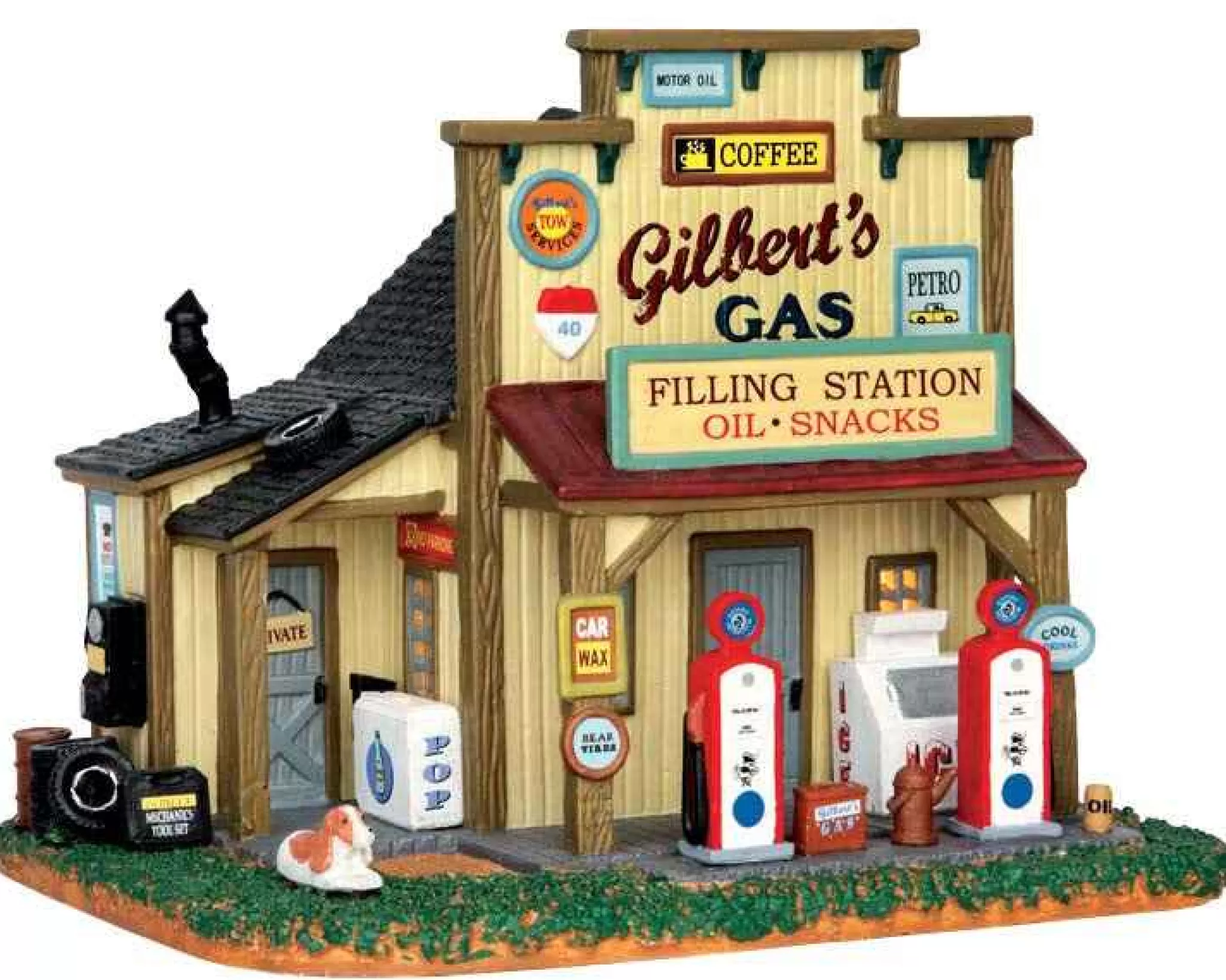 Lemax Village Collection Gilbert's Gasoline Station #55977