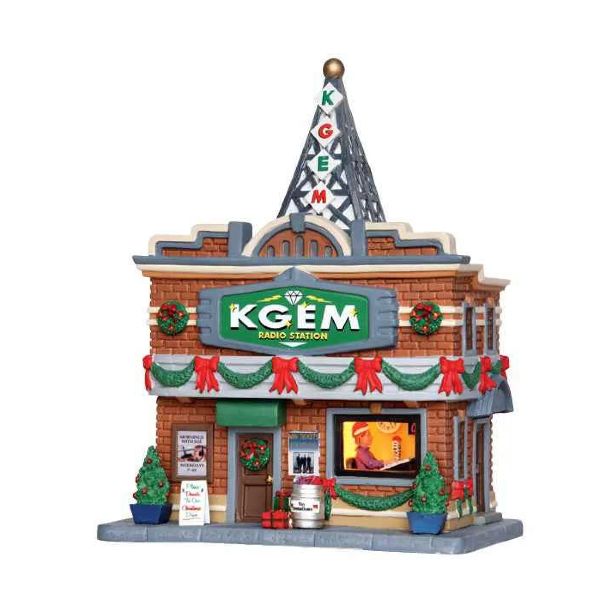 Lemax Village Collection Kgem Radio Station #35587