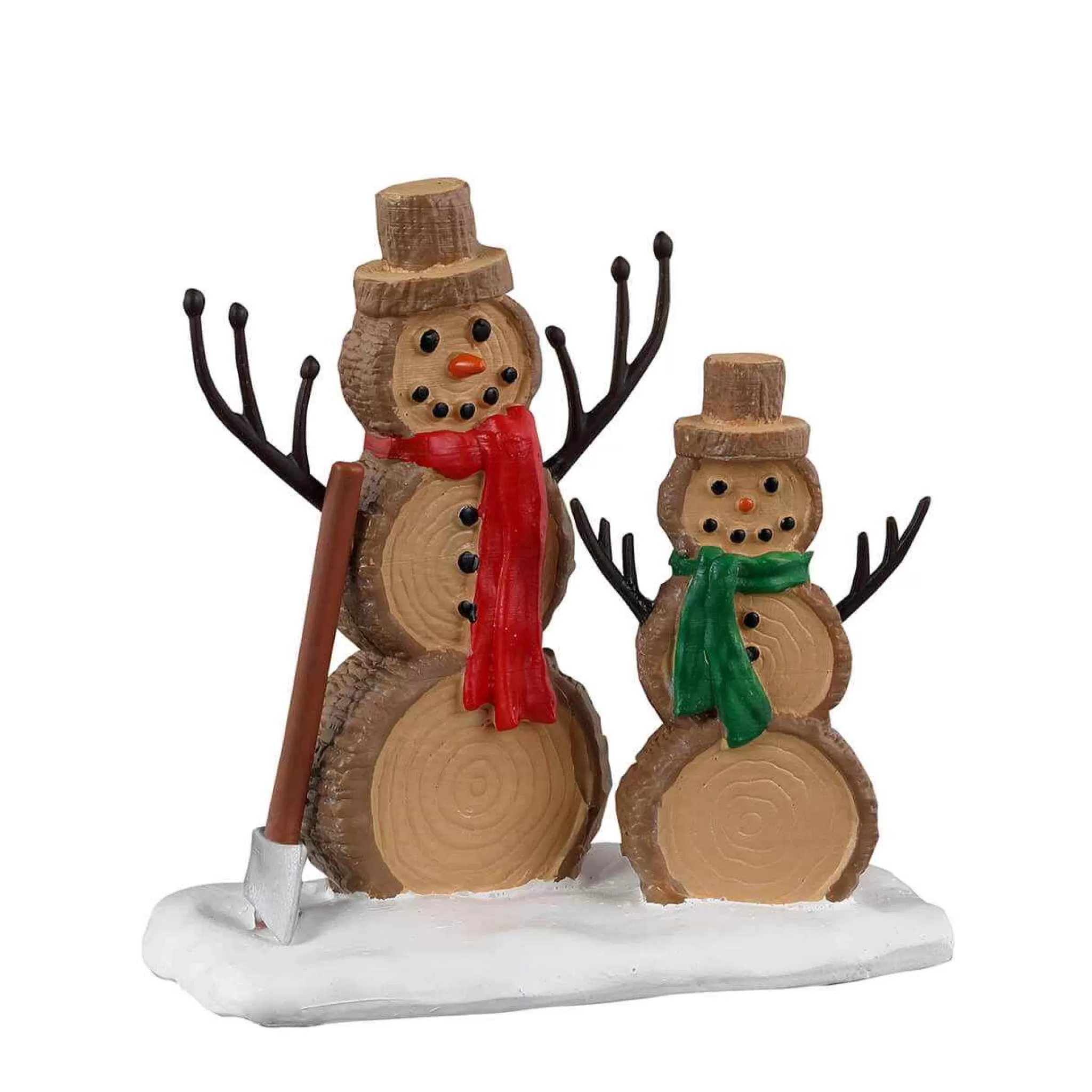 Lemax Village Collection Log Snowmen #34095