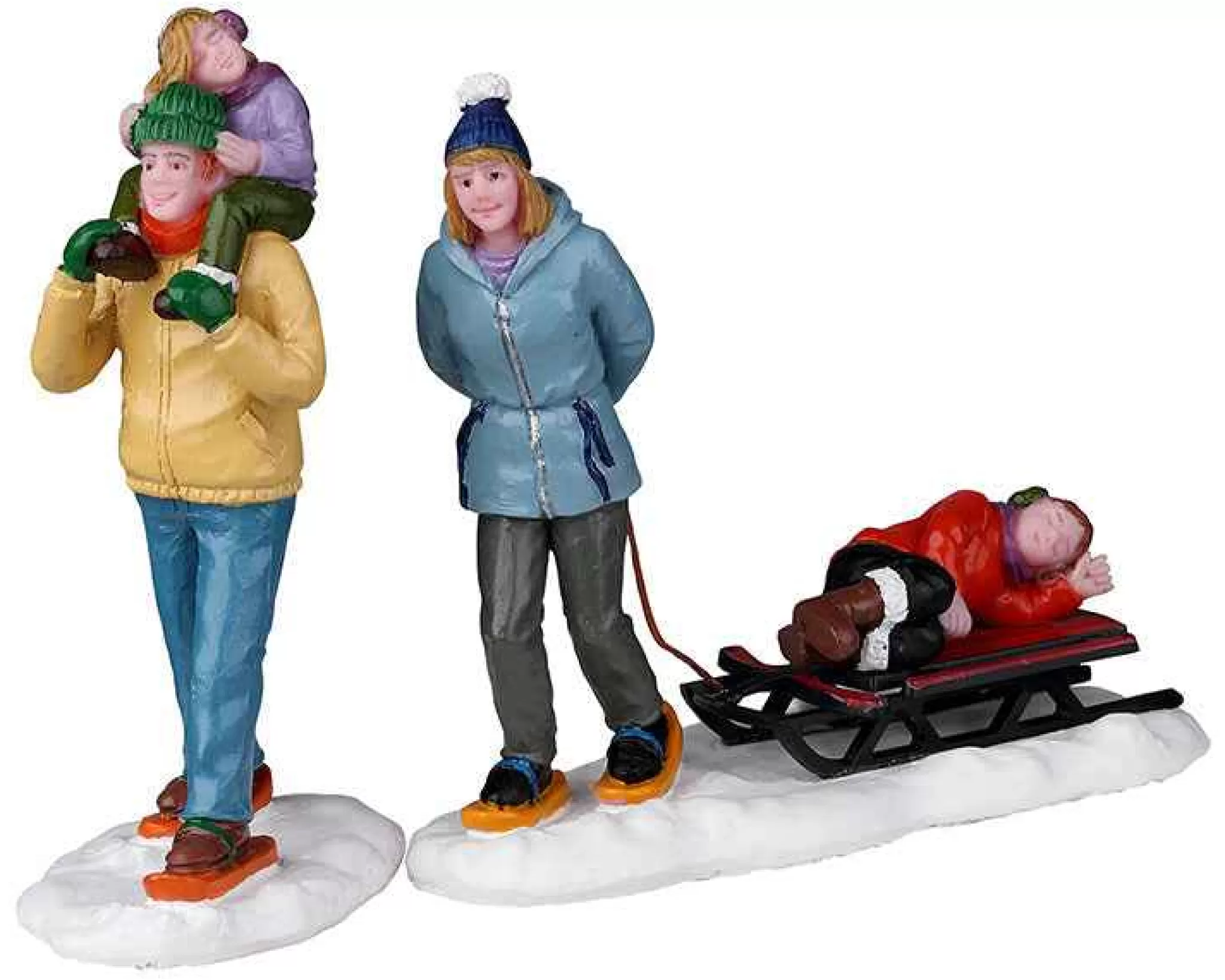 Lemax Village Collection Long Day Snowshoeing, Set Of 2 #22148