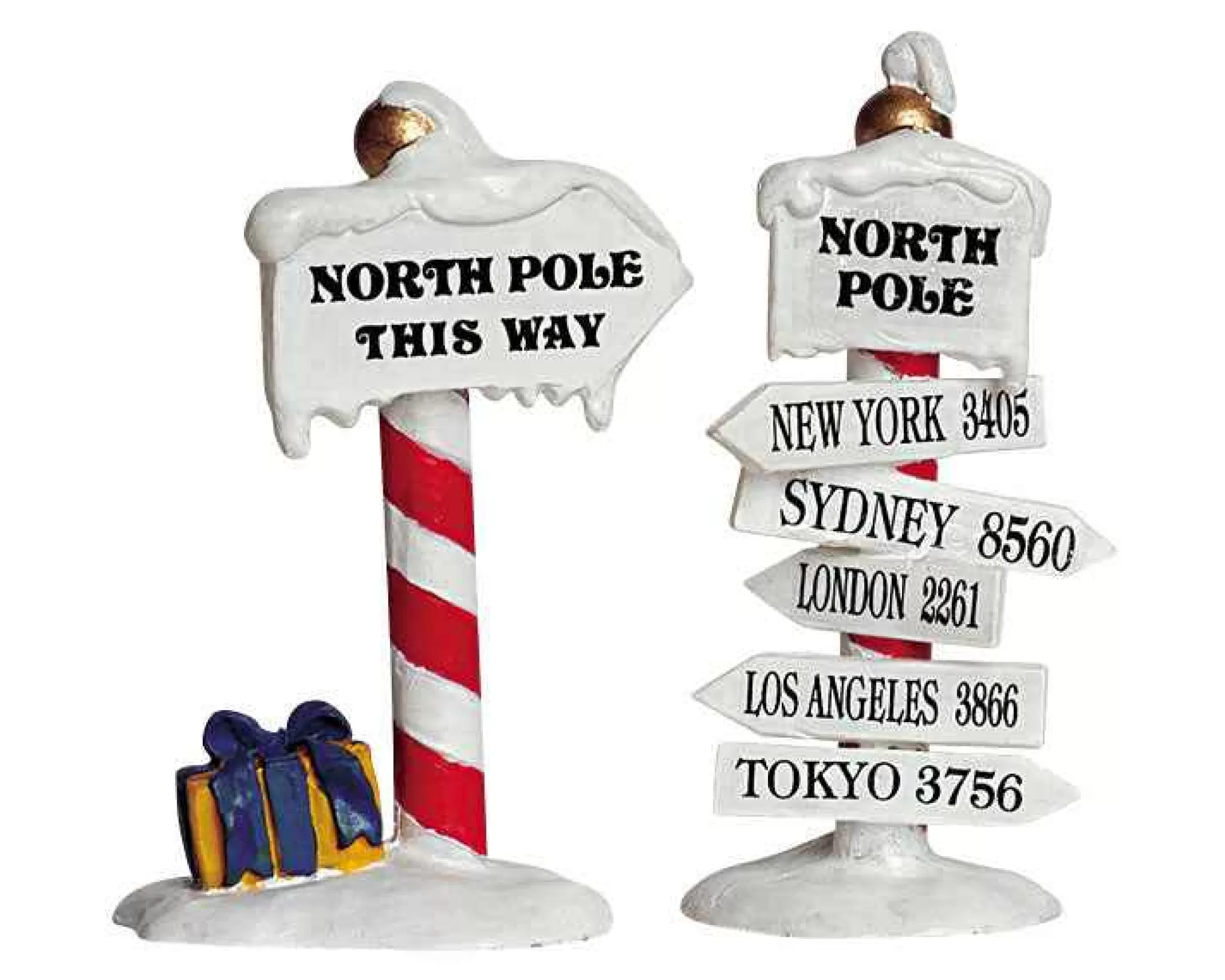 Lemax Village Collection North Pole Signs, Set Of 2 #64455