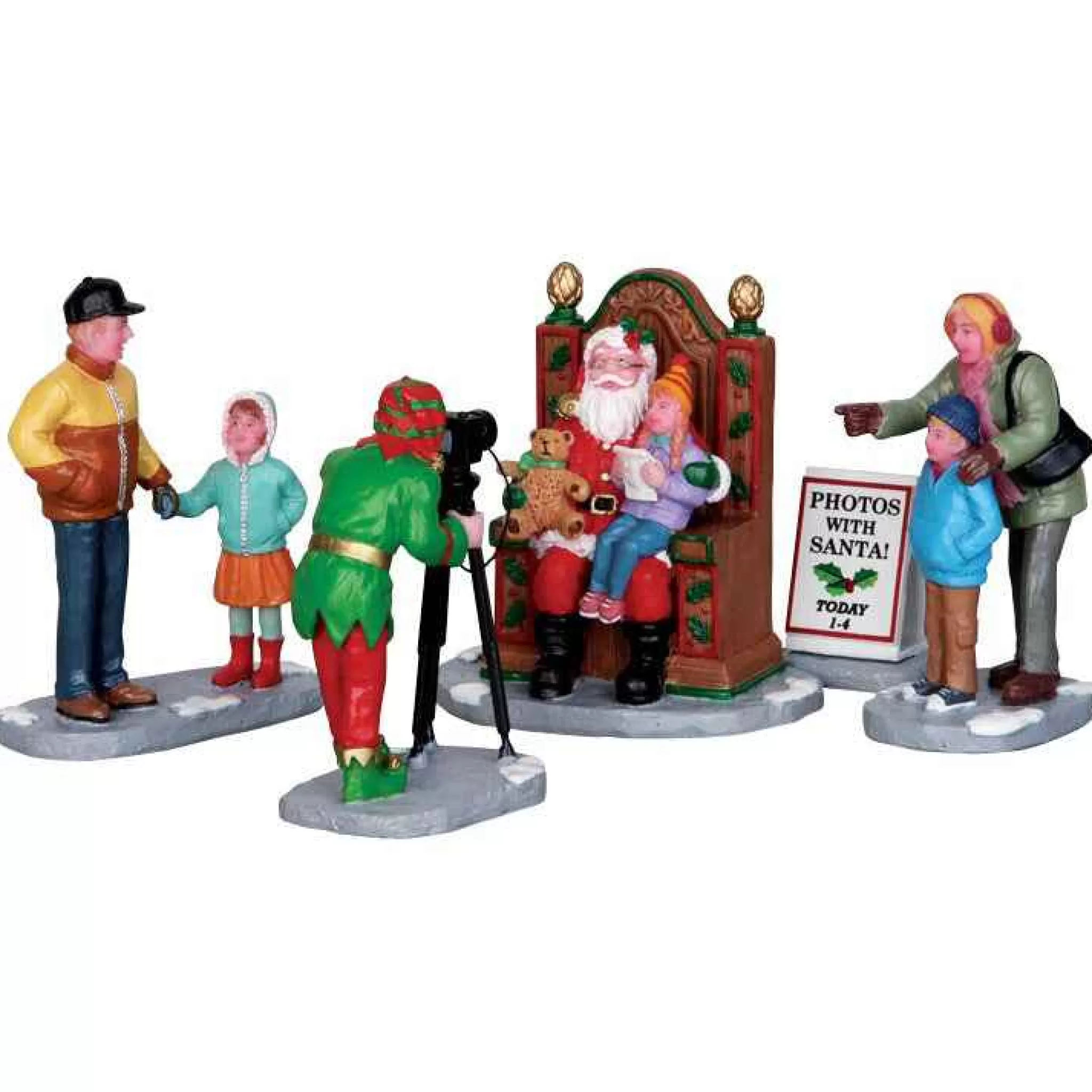 Lemax Village Collection Photos With Santa, Set Of 5 #22032