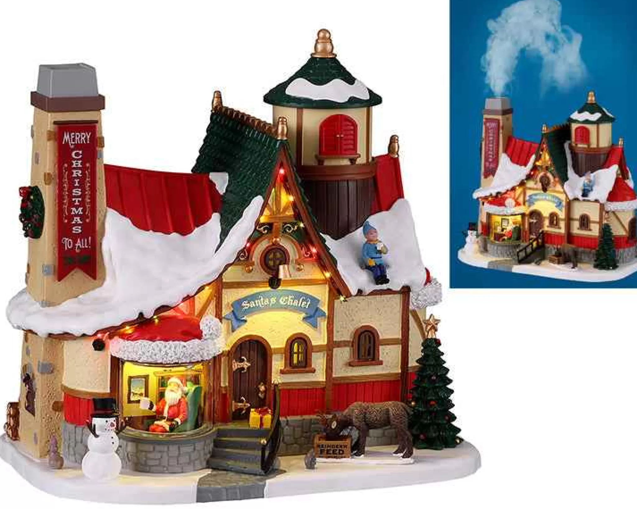 Lemax Village Collection Santa's Chalet, With 4.5V Adaptor #15742