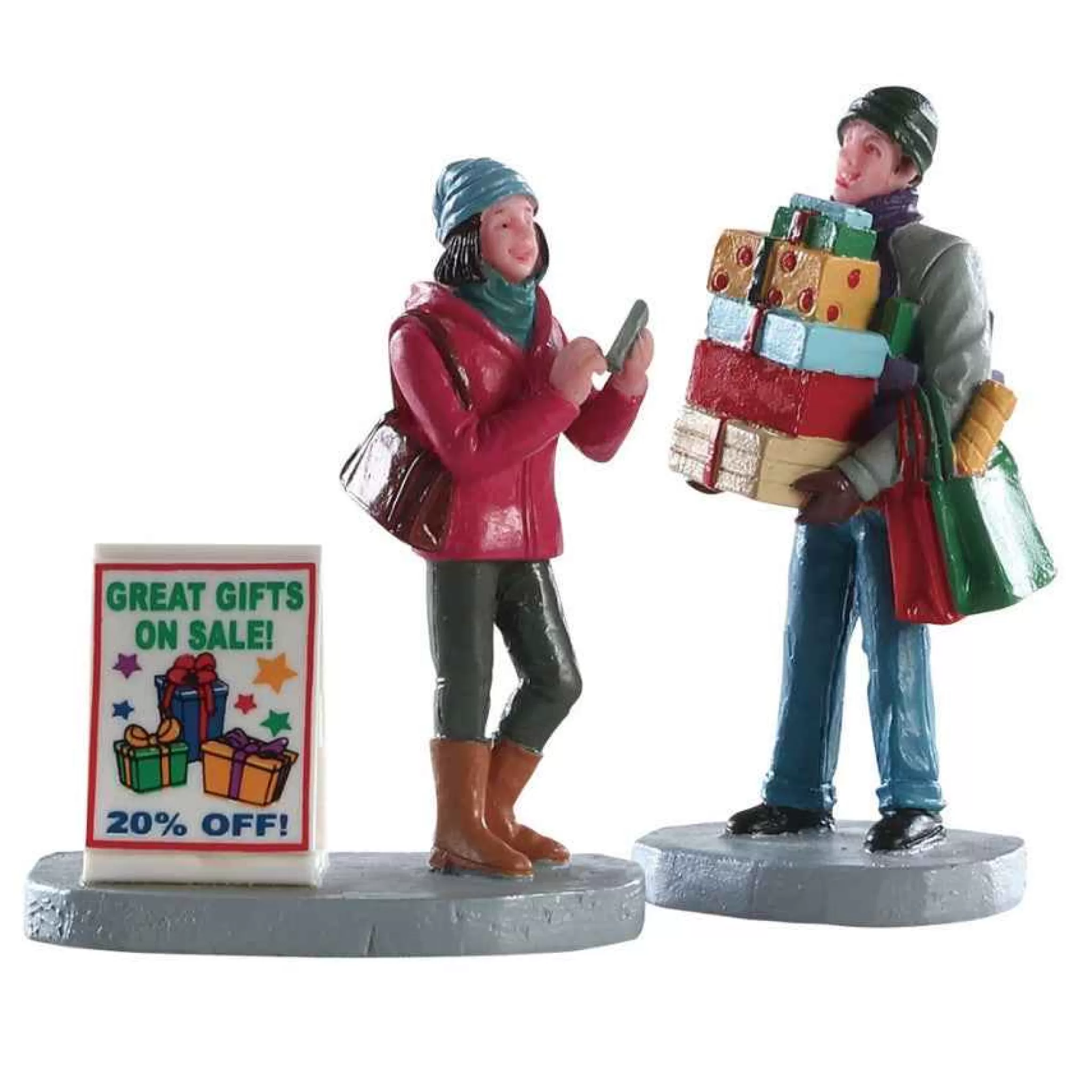 Lemax Village Collection Shopping Teamwork #82584