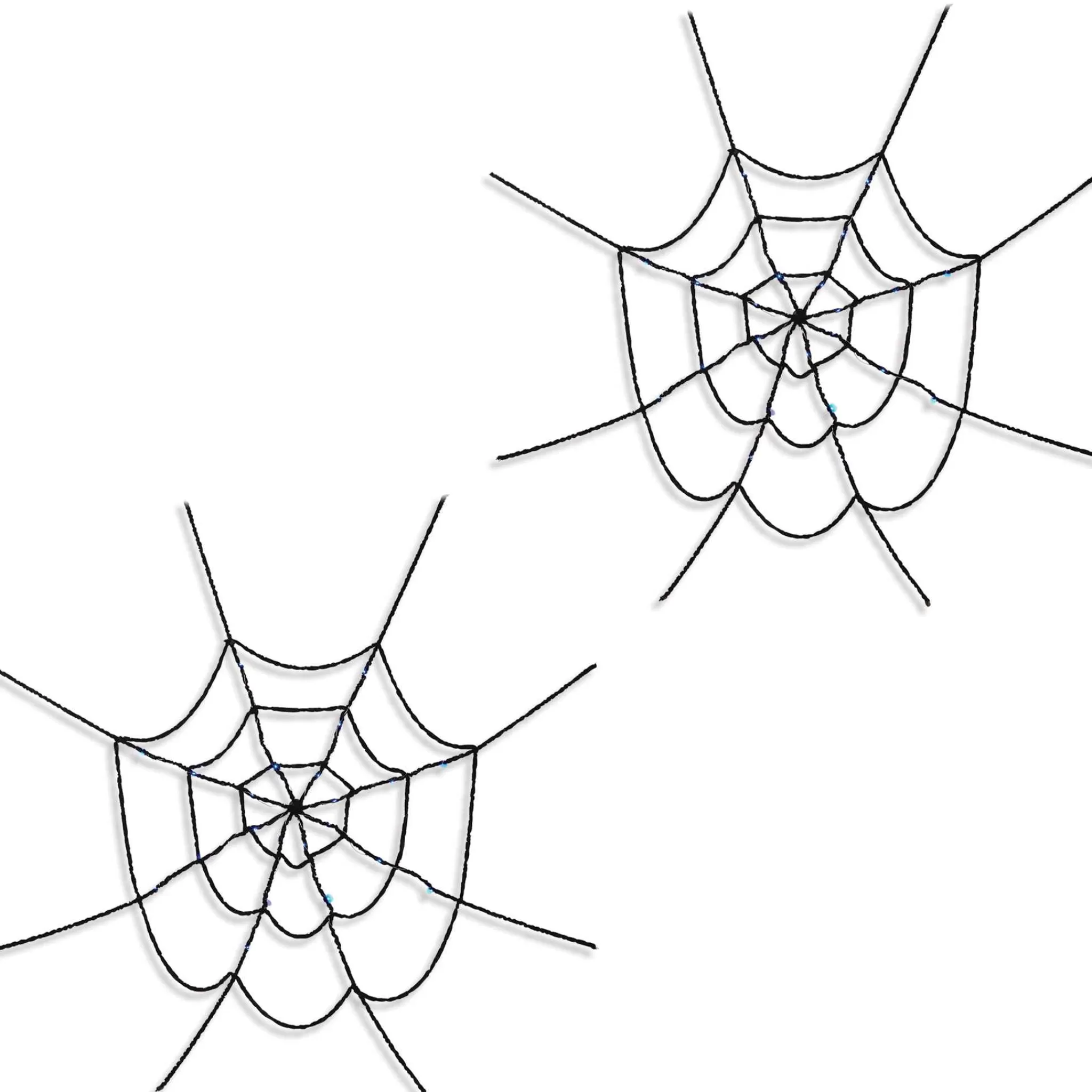 Gerson International Set Of 2 Lighted Spooky Halloween Spider Web, Battery Operated