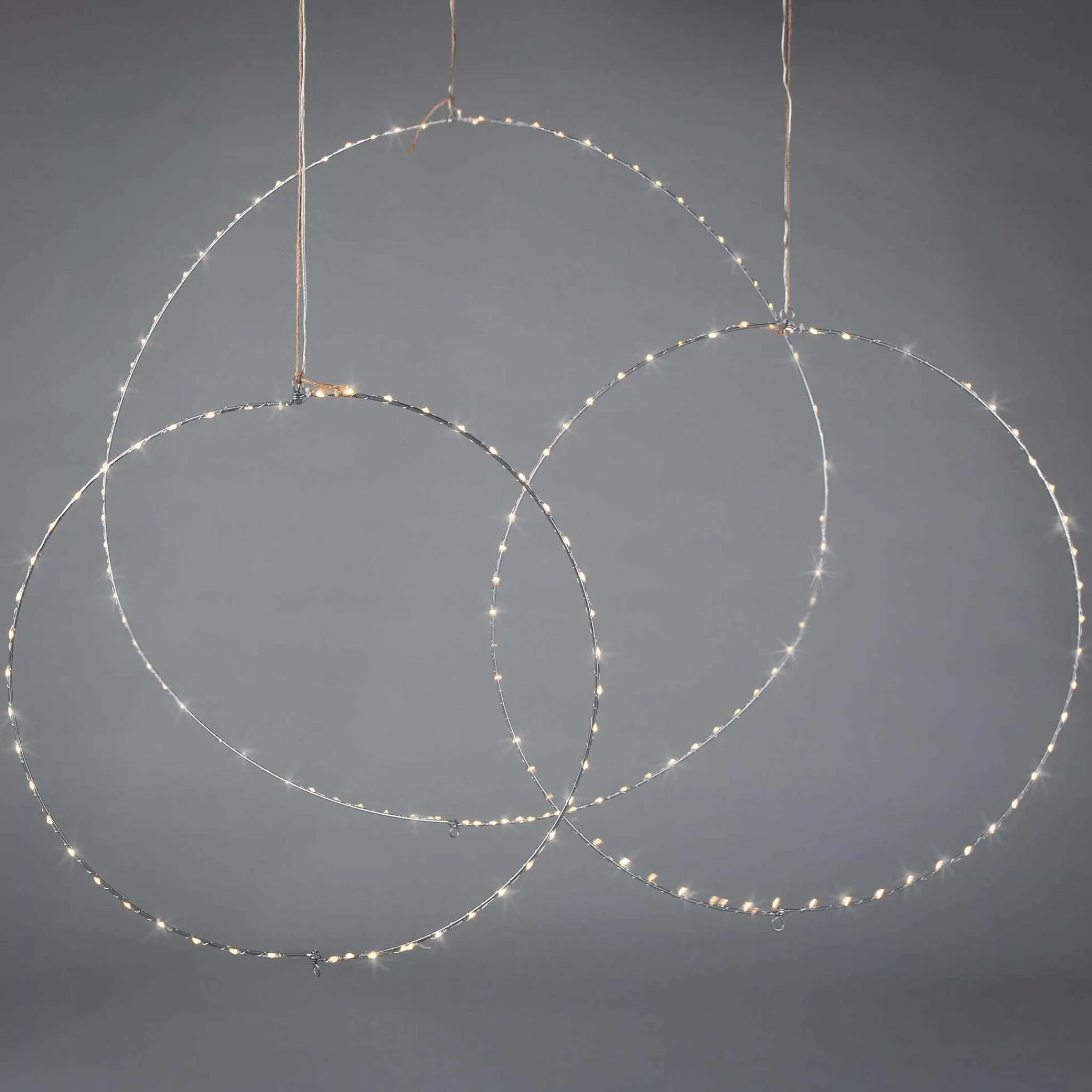 Gerson International Set Of 3 Whimsical Rings, Warm White Battery Operated Led